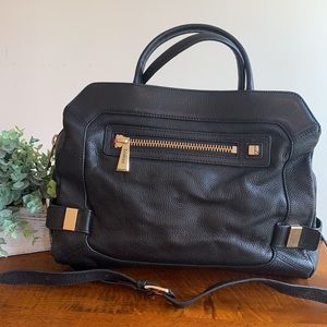 BOTKIER black leather tote bag purse with crossbody strap✨